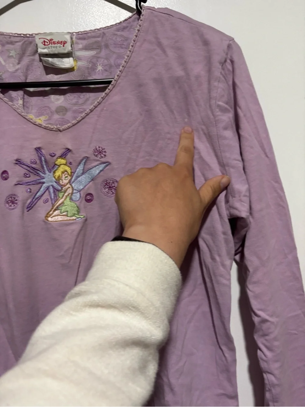 Disney Lavender Tinker Bell Embroidered Tank Top - Picture 4 of 8